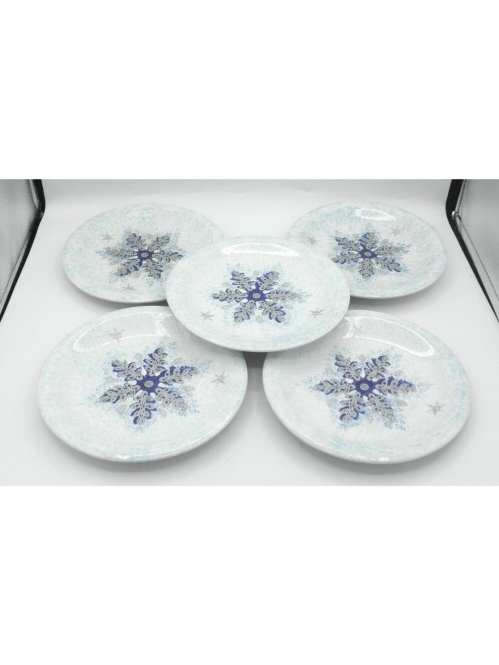 HMQ121 by Home 8 In. Salad Plate Set of 5 Pattern Code HMQHMQ121 Snowflake Italy